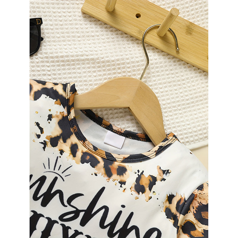 Cozy Leopard Toddler Set – Crewneck Top & Jogger Pants for Girls