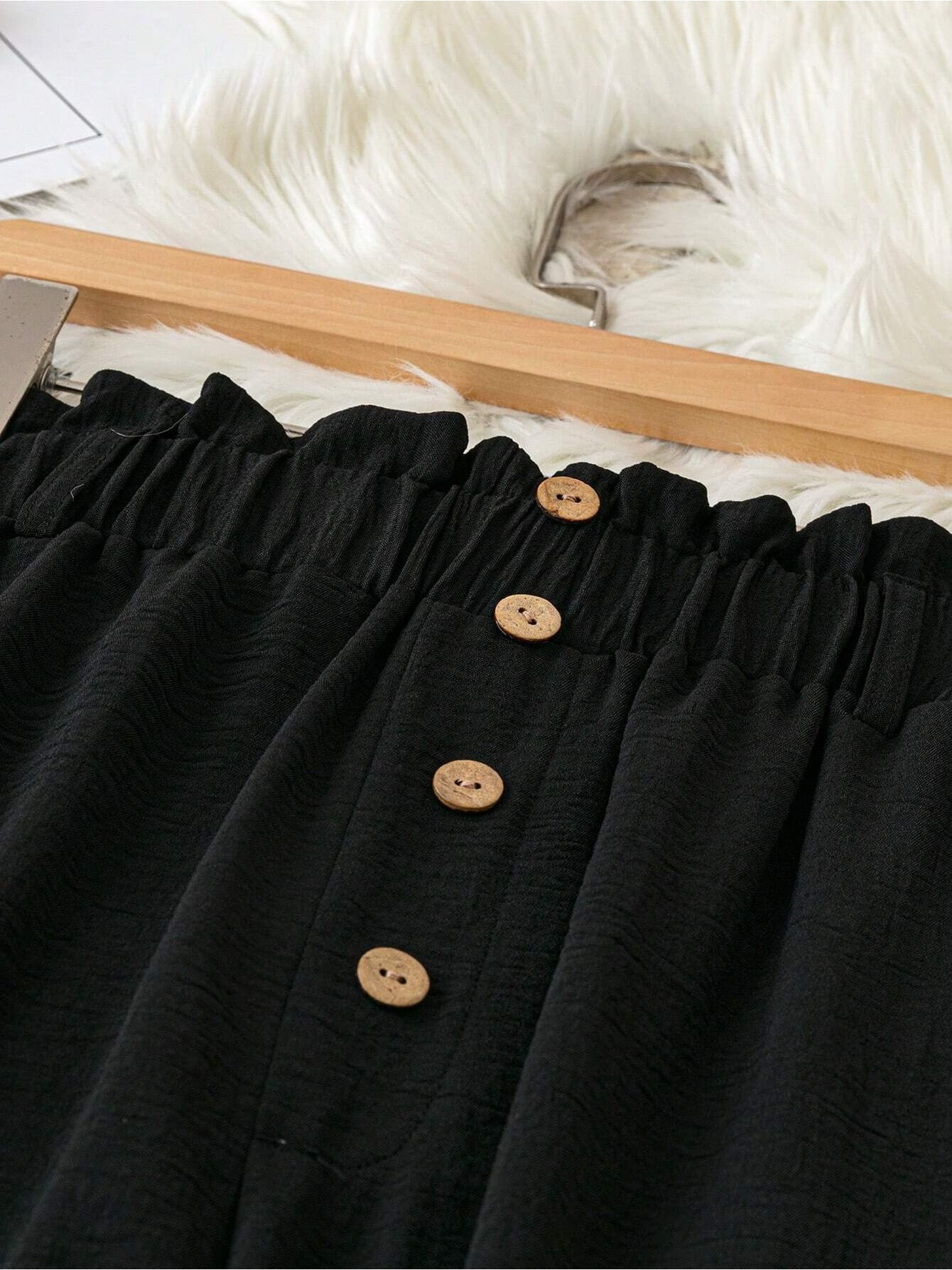 Plus Size Black Work Pants – Stretch Waist, Pockets, and All-Day Comfort