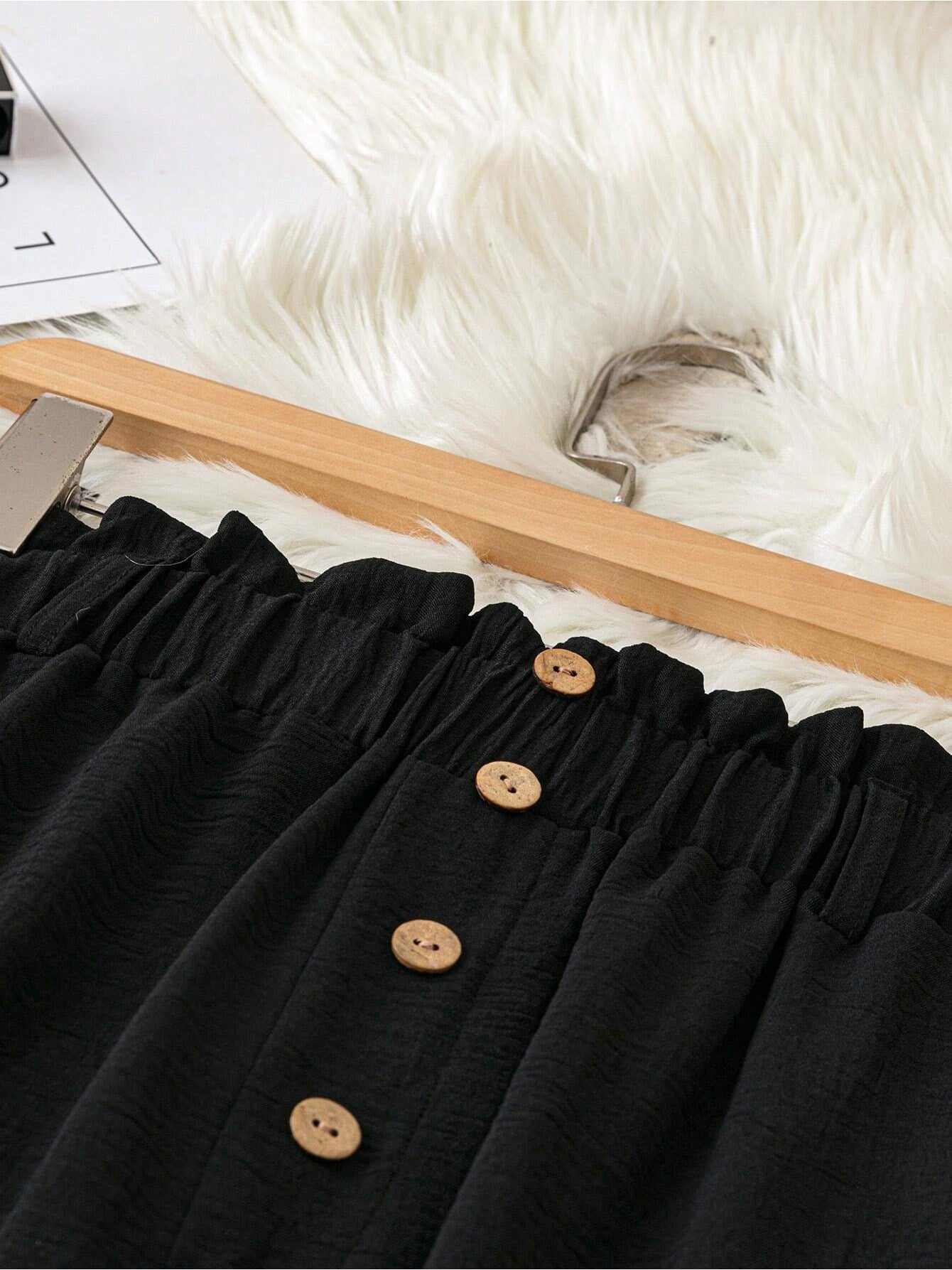 Plus Size Black Work Pants – Stretch Waist, Pockets, and All-Day Comfort